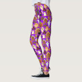 Leggings Halloween Cookies Collection Motif B Violet BG (Gauche)