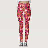 Leggings Halloween Cookies Motif Collection B Rose BG (Devant)