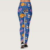 Leggings Halloween Cool déplaisant (bleu) (Dos)