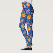 Leggings Halloween Cool déplaisant (bleu) (Gauche)