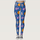 Leggings Halloween Cool déplaisant (bleu) (Devant)