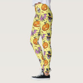Leggings Halloween Cool déplaisant (Jaune) (Gauche)