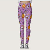 Leggings Halloween Cool déplaisant (Lilac) (Devant)