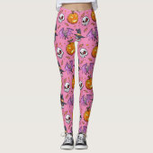 Leggings Halloween Cool déplaisant (rose) (Devant)