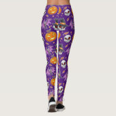Leggings Halloween Cool déplaisant (violet) (Dos)