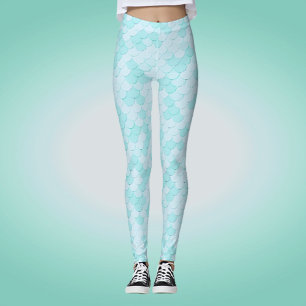 Leggings Halloween Costume Novelty Mermaid Scales Motif