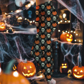 Leggings Halloween crâne et Motif Citrouille
