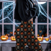 Leggings Halloween crâne et Motif Citrouille