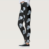 Leggings Halloween crâne et os (Gauche)