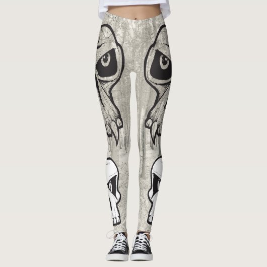 Leggings Halloween crâne Leggins (Devant)