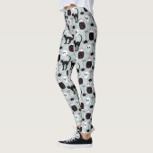 Leggings Halloween crâne noir - Halloween femme serré (Gauche)