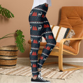 Leggings Halloween Crossover Fun Reindeer Christmas Pattern