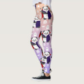 Leggings Halloween Cute Baby Panda Dracula Vampire (Gauche)