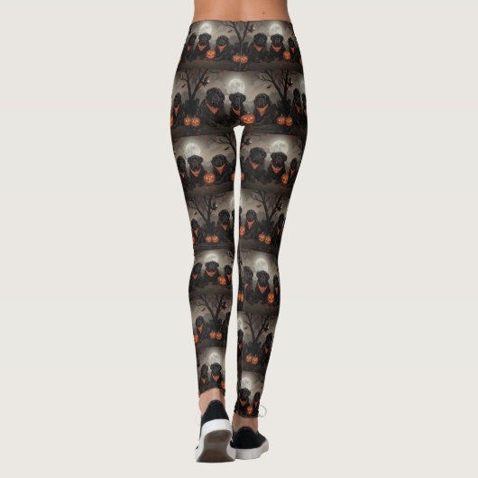 Leggings Halloween de Terre-Neuve Éffrayant (Dos)