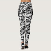Leggings Halloween des yeux effrayants (Dos)