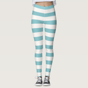 Leggings Halloween d'hiver en bleu clair et blanc