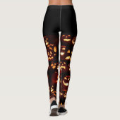 Leggings Halloween drôle et effrayant Citrouilles (Dos)
