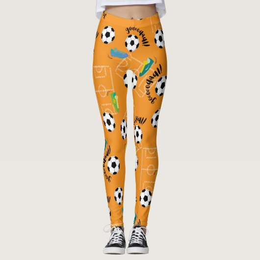 Leggings Halloween du football (Devant)