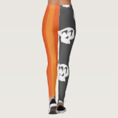 Leggings Halloween éffrayant Chic Skuls & Stripes (Dos)