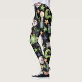 Leggings Halloween éffrayant : Motif à main foncée. (Gauche)
