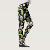 Leggings Halloween éffrayant : Motif à main foncée. (Droite)