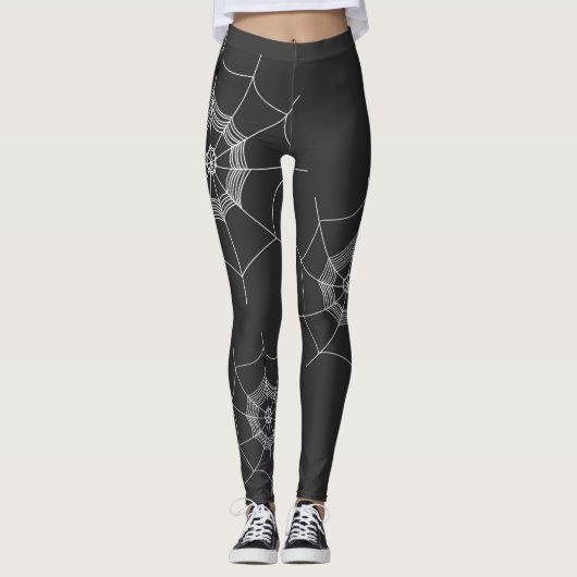 Leggings Halloween Éffrayant Spider Web Scary Whimsical (Devant)