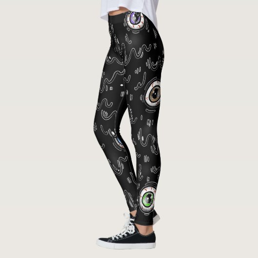 Leggings Halloween Eyeball Spooky Drip (Gauche)