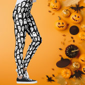 Leggings Halloween fantôme noir