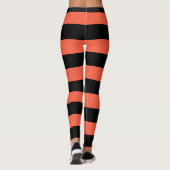 Leggings Halloween Festif Black & Orange Stripes (Dos)