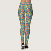 LEGGINGS HALLOWEEN FLAMANT ROSE ROSE & CHAT NOIR EN CITROUI (Dos)