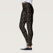 Leggings Halloween Fourmis Orange Sur Motif Noir (Gauche)