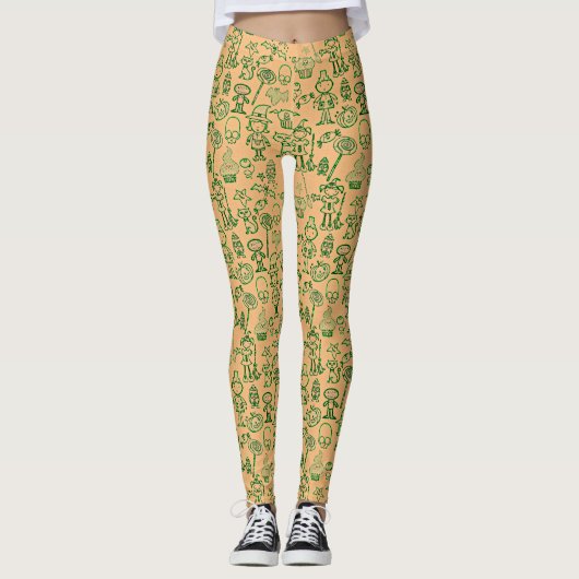 Leggings Halloween Fun Green (Devant)