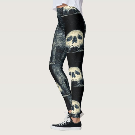 Leggings Halloween horrible crâne (Gauche)