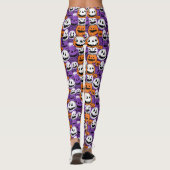 Leggings Halloween Jack-O’-Lantern - Purple, Orange, White (Dos)