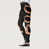 Leggings Halloween Legges de Boo Orange Noir (Gauche)