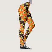 Leggings Halloween Magic Bee Witch Orange et Black Stripes (Droite)