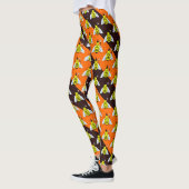 Leggings Halloween Magic Bee Witch Orange et Black Stripes (Gauche)