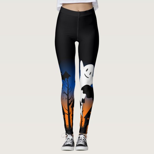 Leggings Halloween Maison Hantée (Devant)