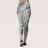 Leggings Halloween, Maison Hantée , Chat Noir  (Dos)