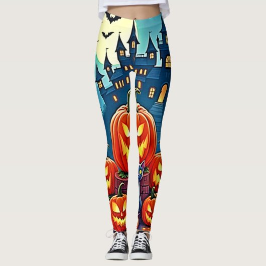 Leggings Halloween Night: Spooky Fun Art (Devant)