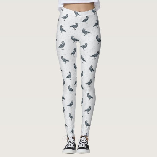 Leggings Halloween noir et blanc blanc blanc blanc blanc bl (Devant)