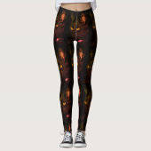 Leggings Halloween noir motif Yeux de chat Drôle Halloween  (Devant)