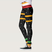 Leggings Halloween noir rouge vert orange Pois blancs (Gauche)