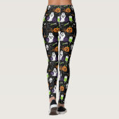Leggings Halloween Nurse Ghost Pumpkin Skull Black Cat (Dos)
