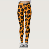Leggings Halloween Orange Citrouille Populaire Élégant (Devant)