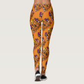 Leggings Halloween Orange Gnome tendance (Dos)
