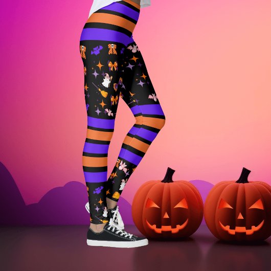 Leggings Halloween Party Purple & Orange