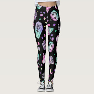 Leggings Halloween pastel gothique apothecaire et cimetière