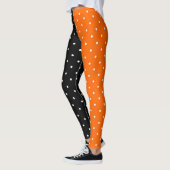 Leggings Halloween Pois noir et orange (Gauche)
