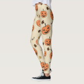 Leggings Halloween Pumpkin Seamless Pattern (Gauche)